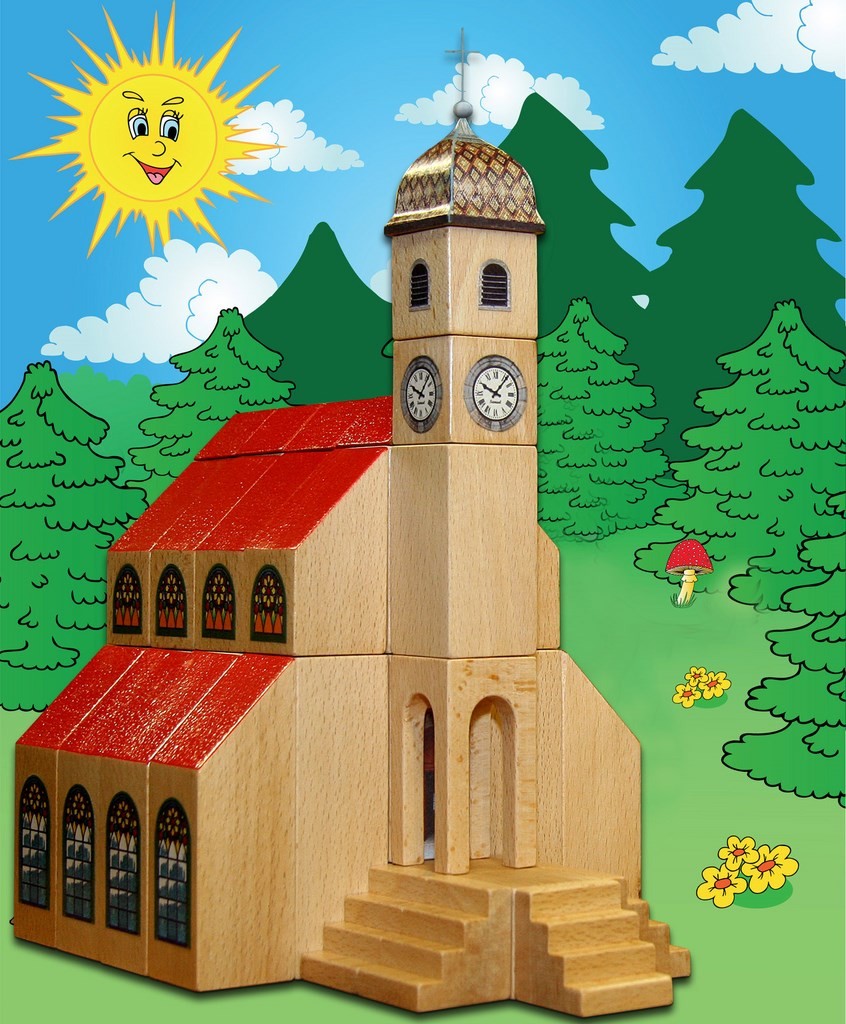 Jeu de cube en bois
