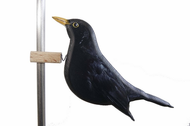 Merle noir en bois