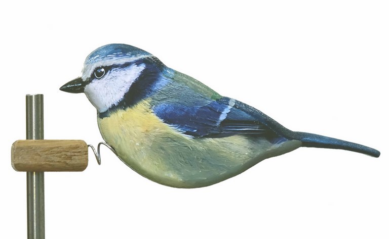 Mésange bleue en bois