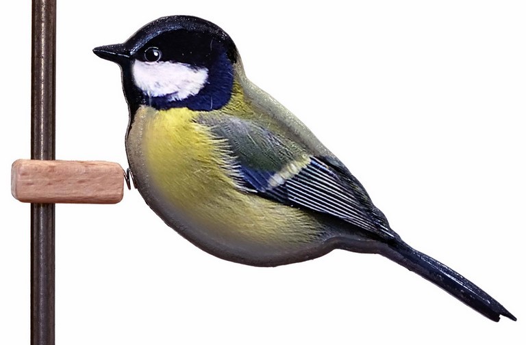 Mésange charbonnière en bois