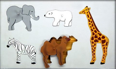 Puzzle animaux en bois